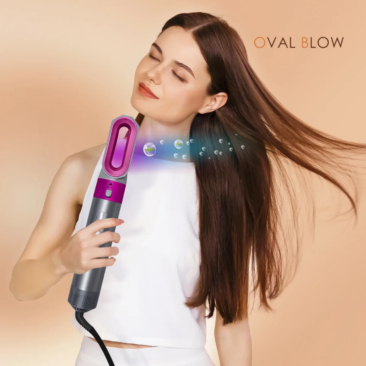 Hot Air Styler Comb 5 in 1 Hair Dryer Automatic Hair Curler Professional Hair Straightener Household - Image 7