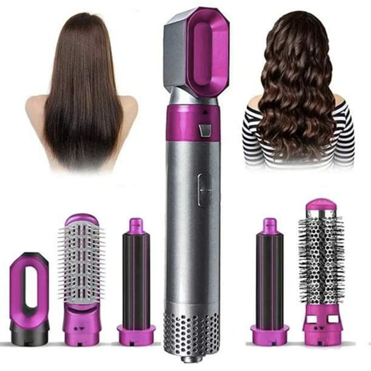 Hot Air Styler Comb 5 in 1 Hair Dryer Automatic Hair Curler Professional Hair Straightener Household - Image 9