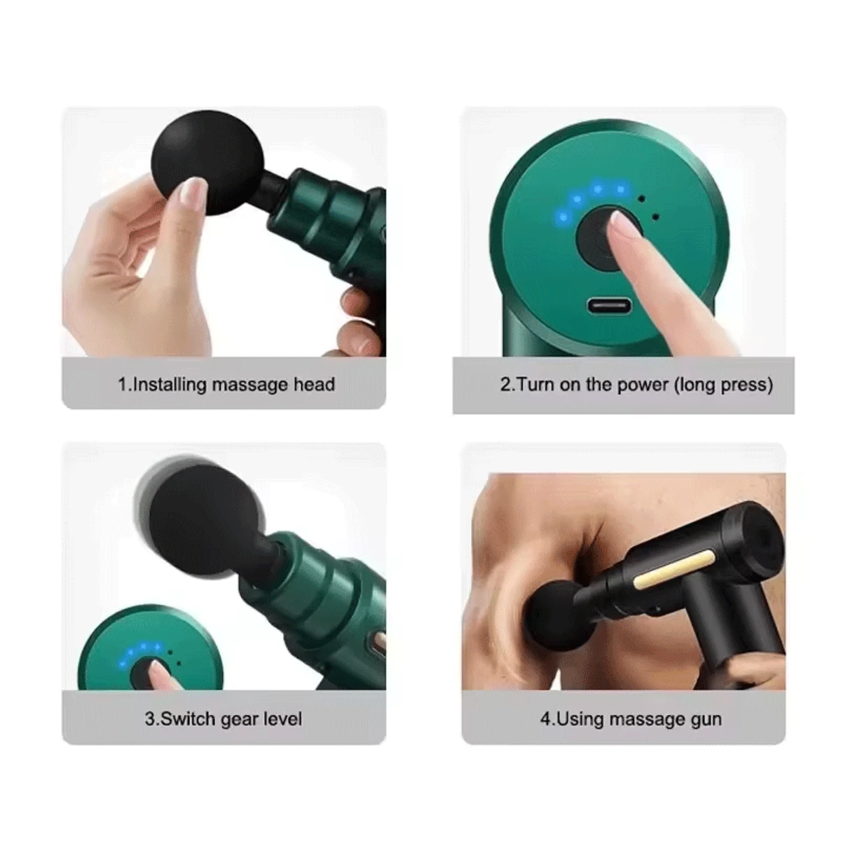 5 in 1 Gun Massager Rechargeable (1 year warranty ) - Image 7