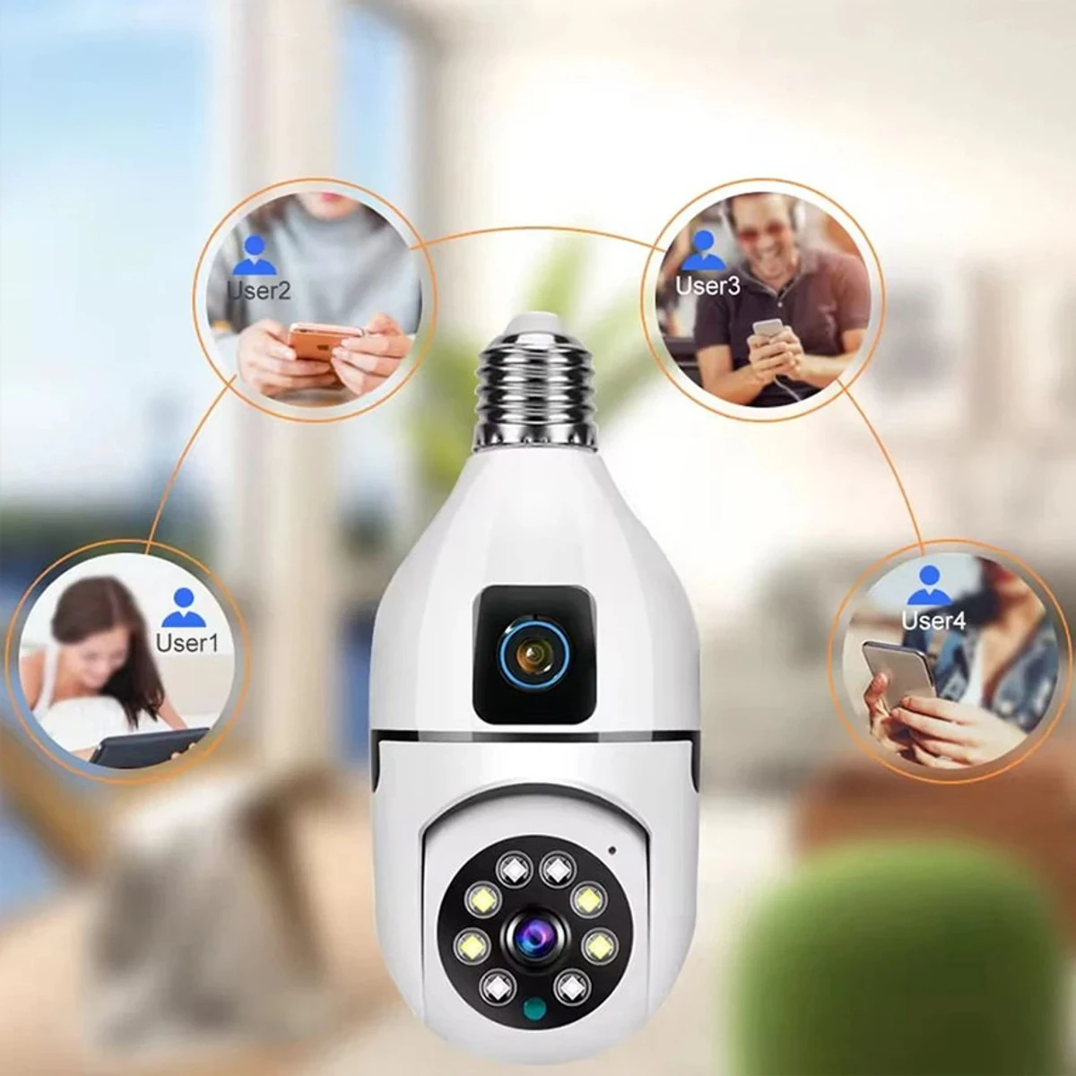 Dual Lens  Bulb System V380 Pro  WIFI Camera - Image 7