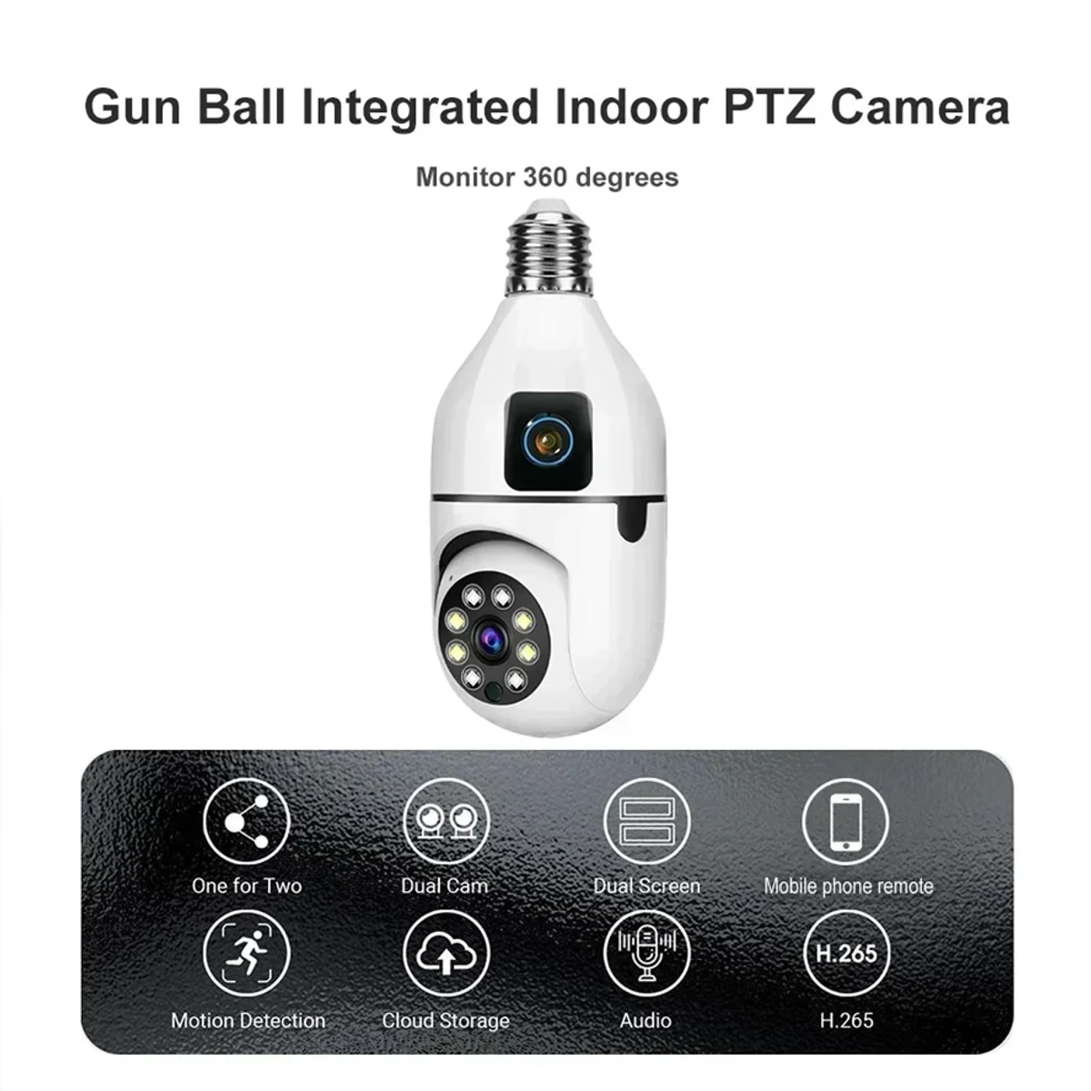 Dual Lens  Bulb System V380 Pro  WIFI Camera - Image 6