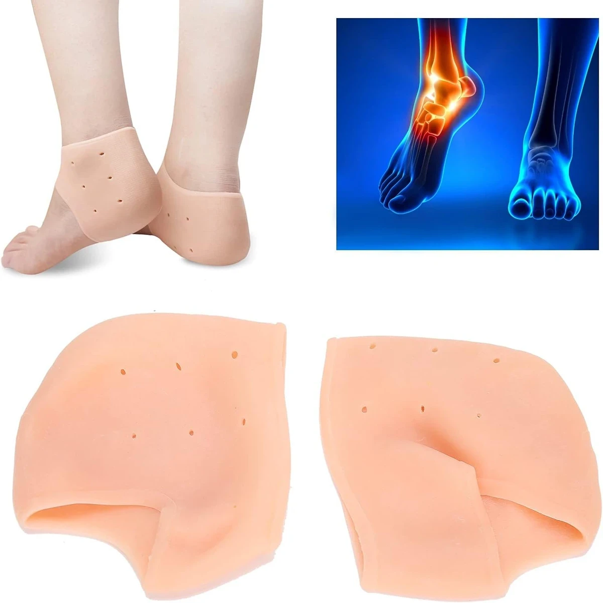 Silicone Heel Guard Socks for Pain Relief for Men and Women - Image 4