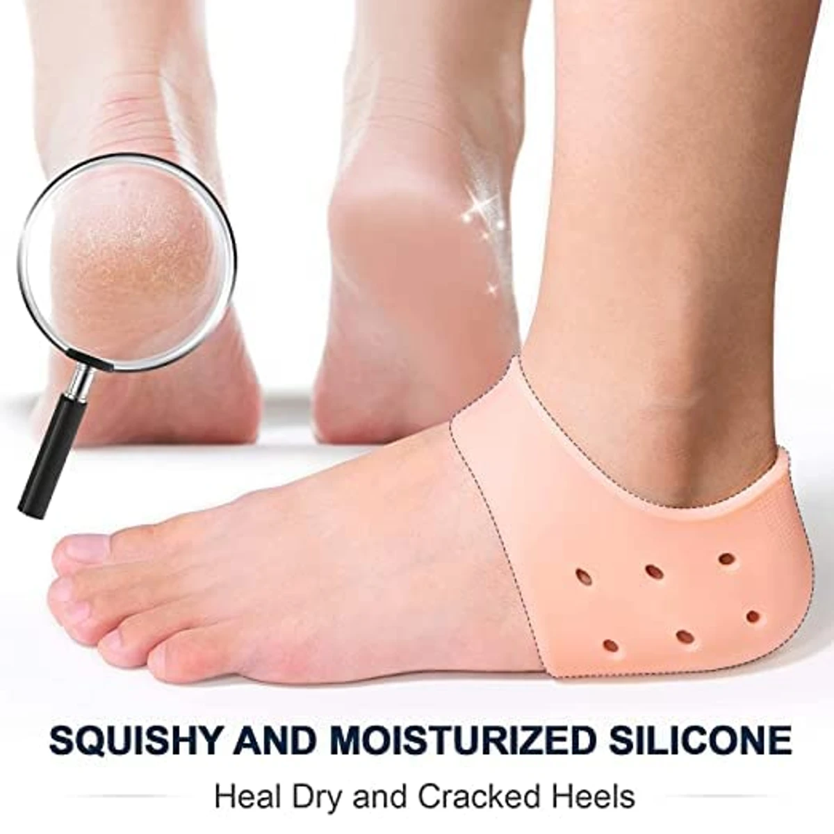 Silicone Heel Guard Socks for Pain Relief for Men and Women